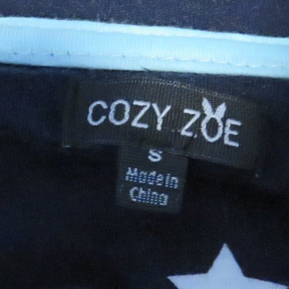 COZY ZOE star Printed pajama button front‎ Shirt sz S - Picture 2 of 5